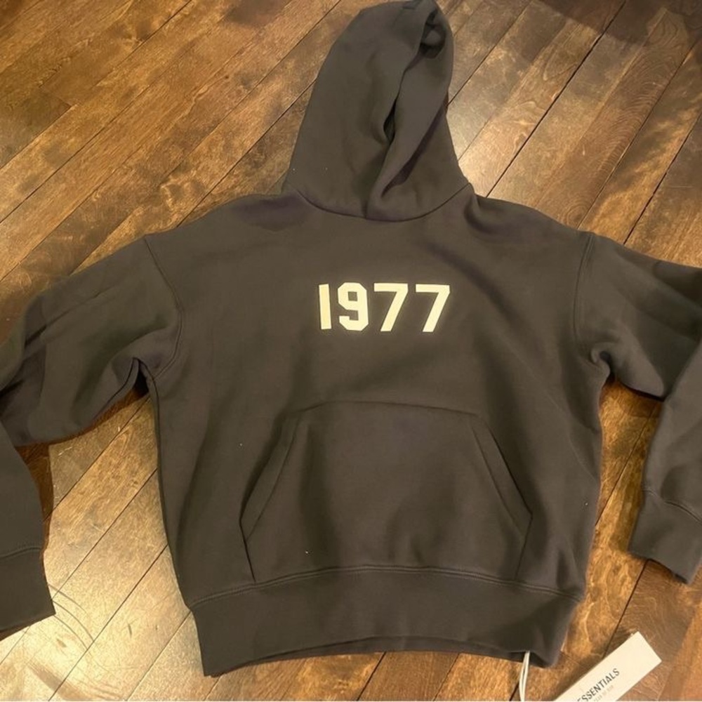 Essientials 1977 hoodie, color black, size L
